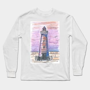 Lighthouse in oil pastel Long Sleeve T-Shirt